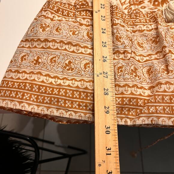 Cleobella Rosy Tamil Block Print Blouson Sleeves Mini Dress Size M - Picture 9 of 9